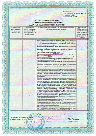 Аттестационное свидетельство (лист. 6)